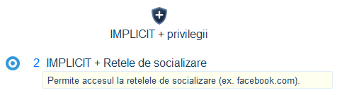 Filtru 2 - IMPLICIT + Retele de socializare